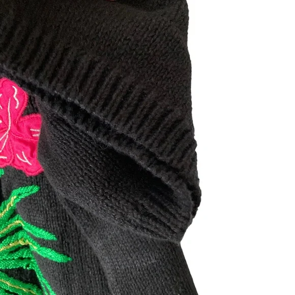 Designers Studio Originals VTG Short Sleeve Knit Palm Flamingo Sweater 1X - Picture 8 of 11